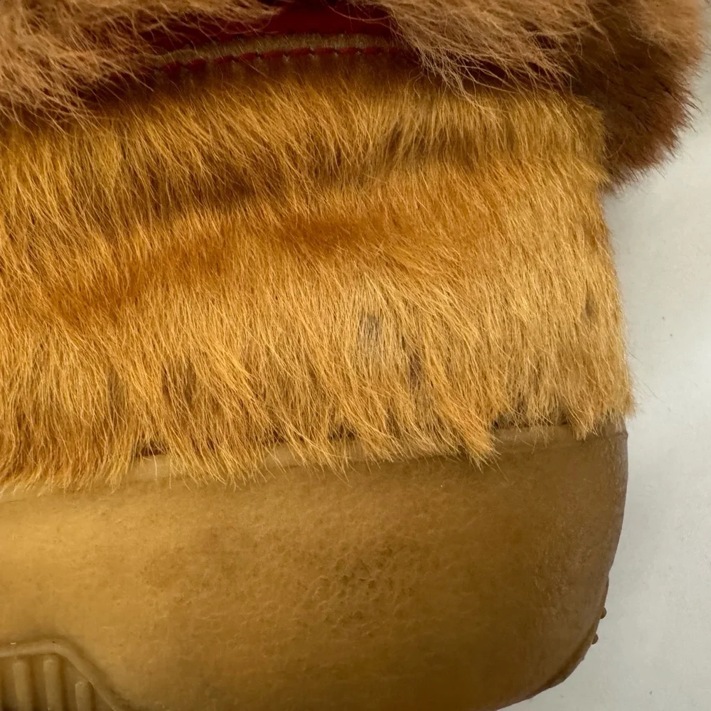 Vintage Tecnica Apres Ski Italian Boots with Fur and Colorful Accents size 9.5 - Picture 11 of 16